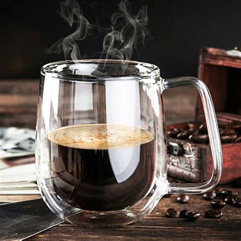 premium hand blown glass coffee cup 8 4oz clear coffee mugs glass