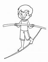 Acrobat Coloring Pages Template Rope sketch template