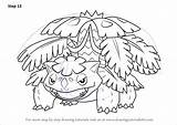 Venusaur Pokemon Mega Draw Step Drawing Tutorials sketch template