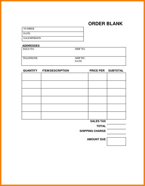 order form template order form template  wwwbusinessformtemplate