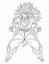 Goku Saiyan Broly Dragonball Coloringbay Coloring sketch template