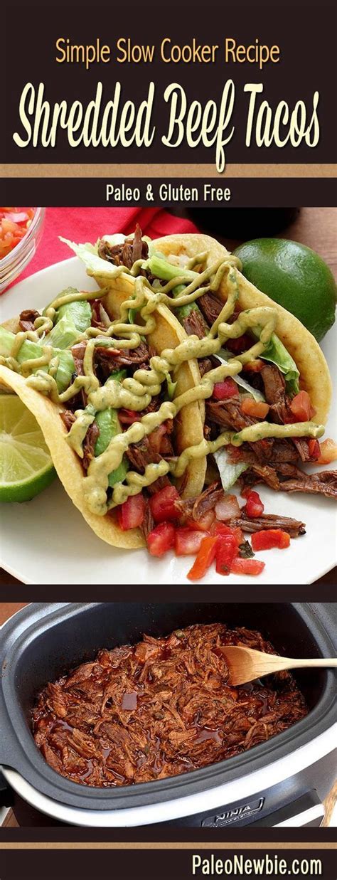 slow cooked spicy shredded beef tacos recipe recipes