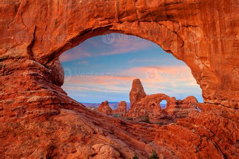turret arch   north window  arches national park  utah  stock photo  vecteezy