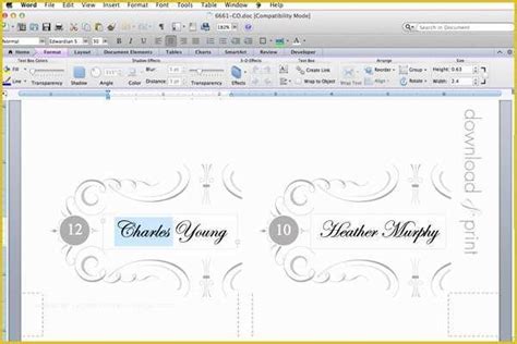place card template word  microsoft word place card template