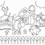Farm Coloring Pages Preschool Animal Printable Animals Kids Sheets Cartoon Happy Print Letscolorit Books Boys sketch template
