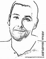 Actors Coloring Pages Sandler Adam Hollywood Clip Stars Movie Kids Drawings Book sketch template
