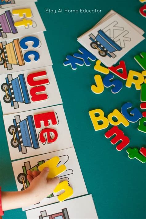 printable alphabet train activity  preschoolers alphabet