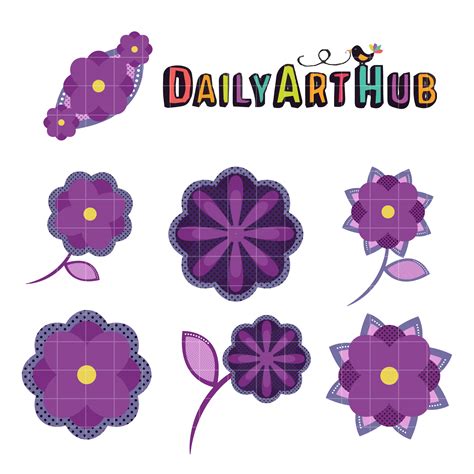 flower elements clip art set daily art hub graphics alphabets svg