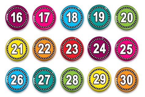 calendar numbers numbers   attendance numbers magnetic