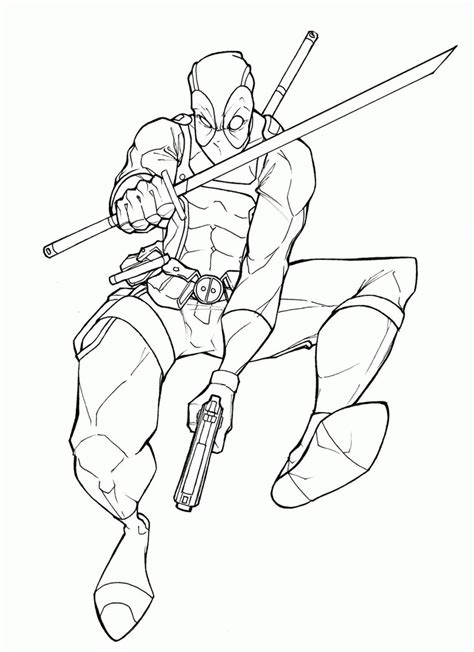printable deadpool coloring page coloring home