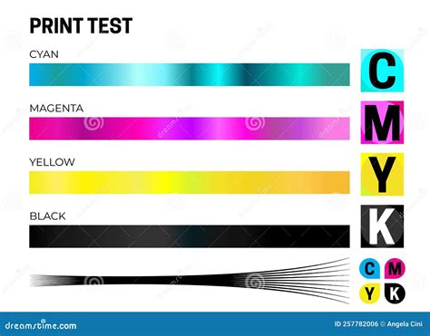print test cmyk calibration illustration  color test