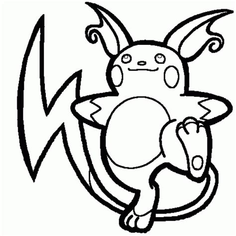 raichu coloring pages  printable coloring pages  kids