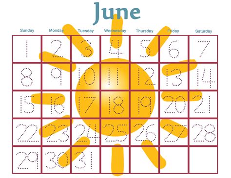printable calendar numbers  preschool calendar template