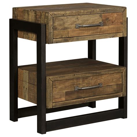 ashley signature design sommerford   reclaimed pine solid wood