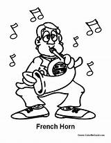 Coloring French Pages Horn Player Maya Miguel Activity Library Clipart Cartoon sketch template