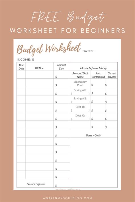 budgeting worksheets  adults studying worksheets