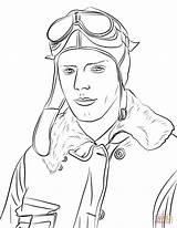 Colorear Lindbergh Charles sketch template
