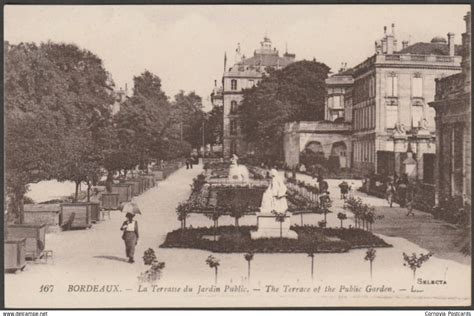 la terrace du jardin public bordeaux cs levy cpa ll postcards  sale public