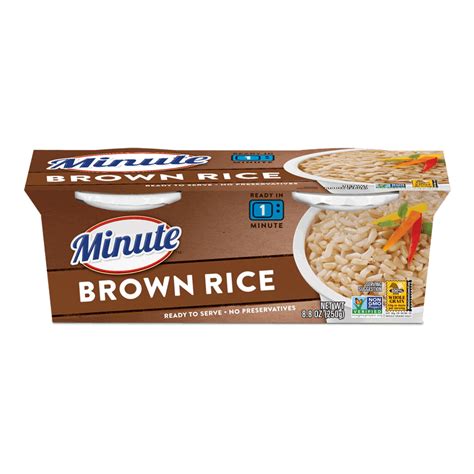 minute ready  serve natural  grain brown rice oz cups pack