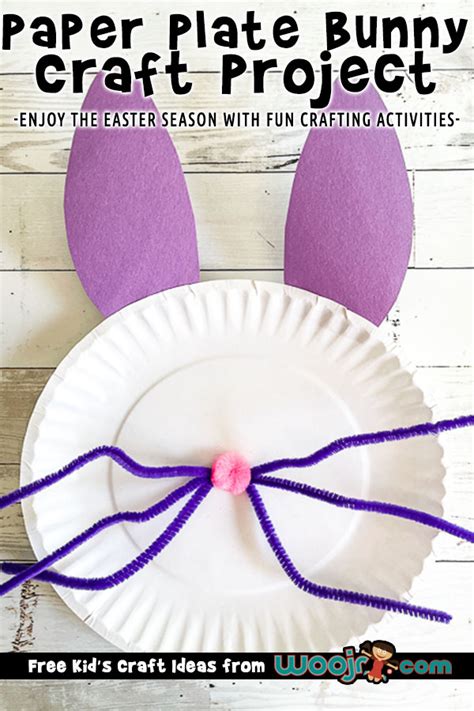 paper plate easter bunny craft woo jr kids activities childrens