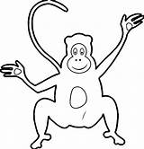 Coloring Baboon Baby Cartoon Monkey Ape Wild Funny Cute Pages Wecoloringpage Getcolorings sketch template