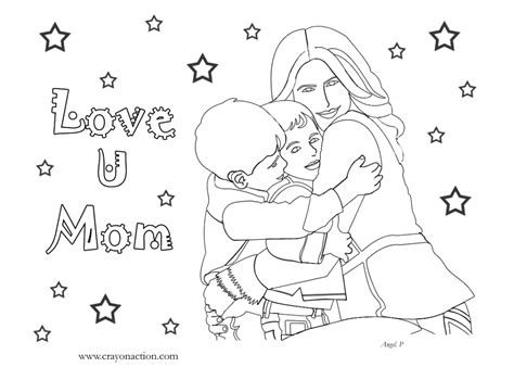 love  mom coloring page  mothers day crayon action coloring pages