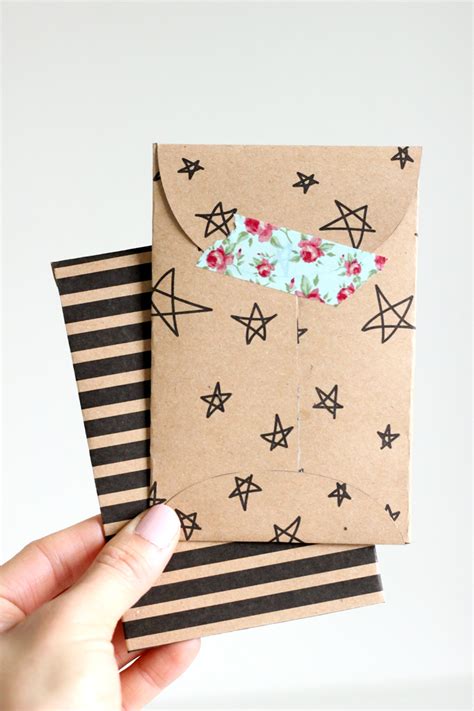 kraft paper gift card envelope  printable