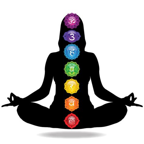 Seven Chakra Illustration With Woman Silhouette Digital Art By Serena