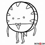 Butler Peppermint Adventure Time Draw Drawing Easy Cartoon Step Sketchok Characters sketch template