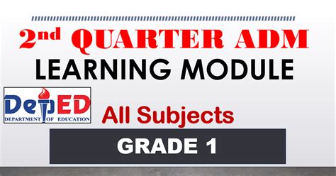 adm  learning modules  grade   quarter