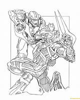 Halo Pages Coloring Fighting Enemy Color sketch template