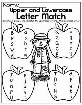 Lowercase Upper Uppercase Alphabet Worksheets Letters Letter Match Matching Case Lower Kindergarten Fall Math Preschool Printable Activity Activities Kids Literacy sketch template