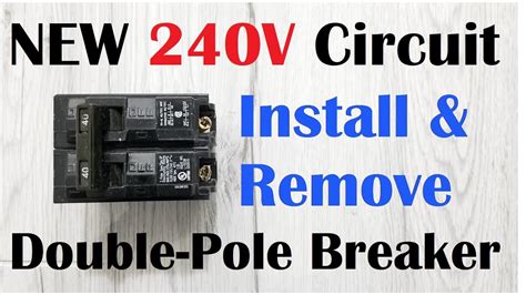 install double pole breaker  volt circuit  remove  depth youtube