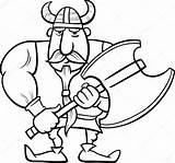 Viking Coloring Pages Cartoon Drawing Stock Vikings Chiefs Axe Illustration Kc Depositphotos Getdrawings Izakowski sketch template