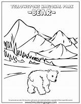 Coloring Yellowstone Park National Denali Pages Kids Bear Printable Baby Book Activity Parks Cute Designlooter Colouring Color Activities Drawings Choose sketch template