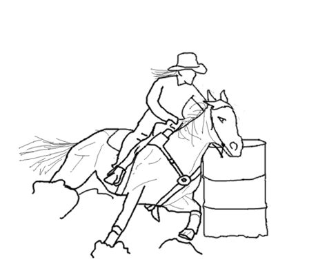 barrel racing horse coloring pages barrel racing coloring lineart