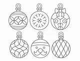 Coloring Bauble sketch template