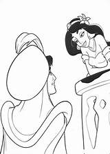 Aladdin Jasmine Coloring Pages Meet Color Aladin Supercoloring sketch template
