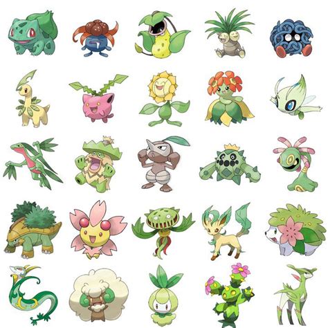 Grass Type Pokemon Grass Type Pokemon Type Pokemon Plant Pokemon