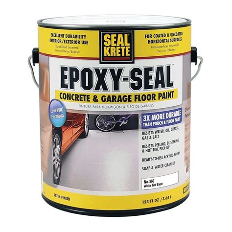 seal krete epoxy seal  part white tintable satin garage floor epoxy