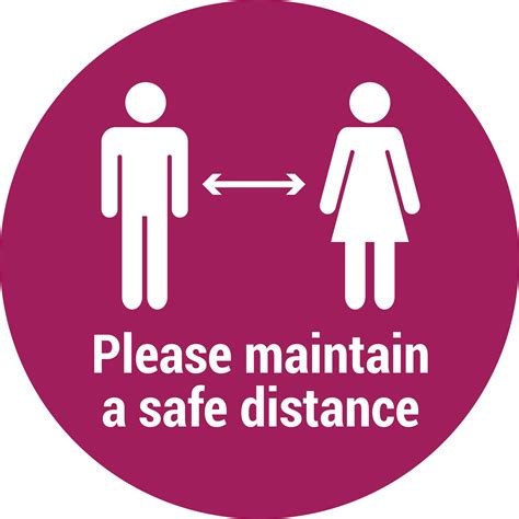 maintain  safe distance floor sticker  hospitality shop