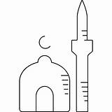 Mosque Minaret Vector Eps Kb Format  Size sketch template