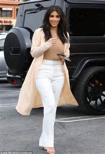 kim kardashian is dream in cream joining sisters khloe and kourtney for lunch daily mail online