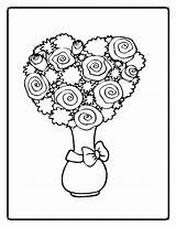 Fiori Mazzo Blume Ausmalbilder Coloriages Bucket Coloriage Ricordare Coloringhome sketch template