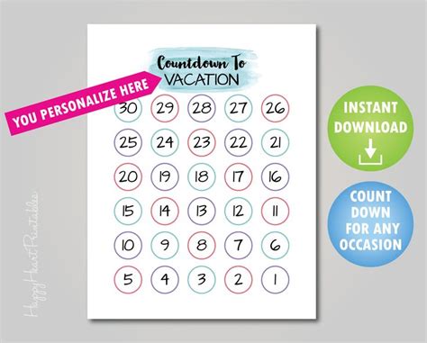 printable countdown   occasion personalize editable etsy kids