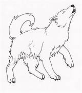 Wolf Howling Coloring Pages Moon Pups Template Getcolorings Drawing sketch template
