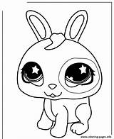 Coloring Bunny Pages Cute Pet Shop Printable Littlest Print Color sketch template
