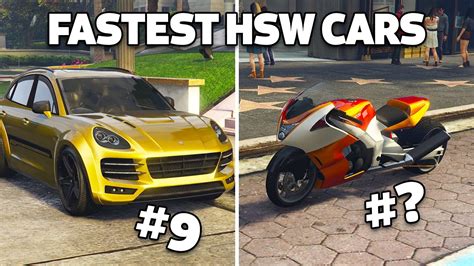Gta Online Best And Fastest Hsw Cars Ranked By Top Speed Youtube