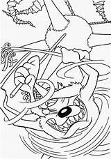 Devil Coloring Tasmanian Pages Tazmanian Animals Color Sheet Town sketch template