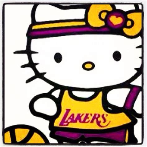 Hellokitty Lakers Nba Basketball Hello Kitty Kitty